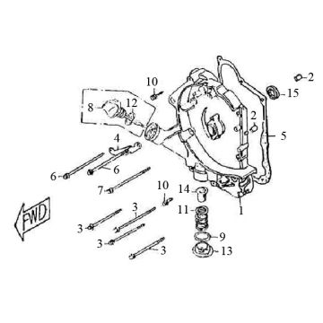 Skrzynia korbowa prawa Giantco Grand Venus 125cc