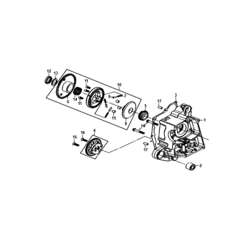 Skrzynia korbowa prawa Sym Jet 14