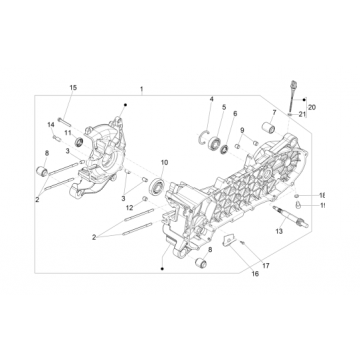 Carter Vespa Primavera 4-suwowy 3-zaworowy (euro4 wtrysku iget)