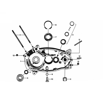Prawa skrzynia korbowa połowa Zundapp 350-500 i 510