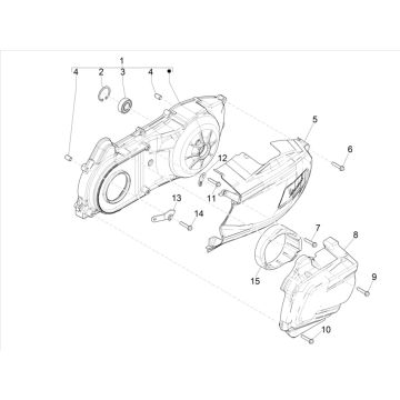Vespa GTS 300 HPE 4T 4V IE ABS E4 2019 (EMEA) pokrywa skrzyni korbowej