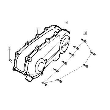 Pokrywa skrzyni korbowej Kymco Yup 2t ac srebrna
