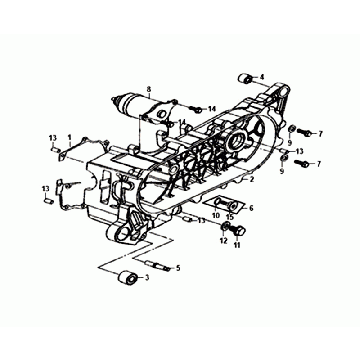 Osłona skrzyni korbowej lewa Sym Orbit III Czarna