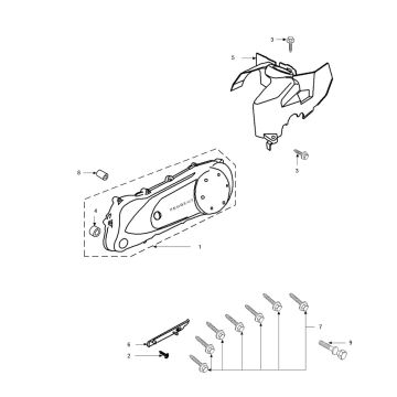 Pokrywa skrzyni korbowej Peugeot Speedfight 2 LC E2 2-suwowy
