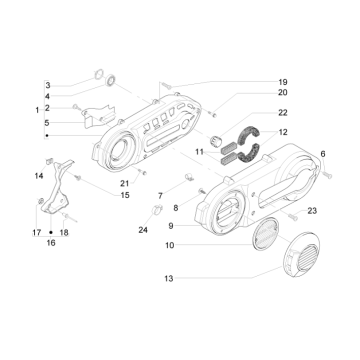 Pokrywa skrzyni korbowej Piaggio Beverly 500 E3 2007-2012