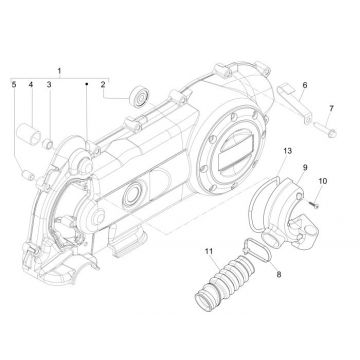 Części pokrywy skrzyni korbowej Vespa S 45km 4-suwowy 4-Zawór
