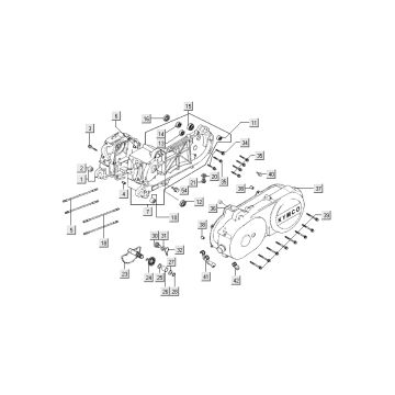 Miska olejowa - Kick Startter Hood Kymco Filly 4-suwowy srebrny