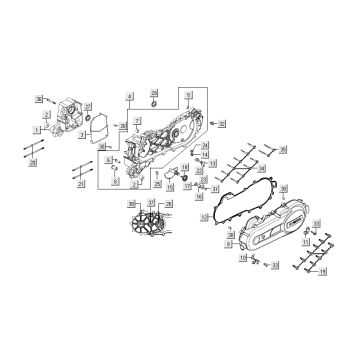 Miska kick start pokrywa Kymco People S 4-suwowy kryształ niebieski
