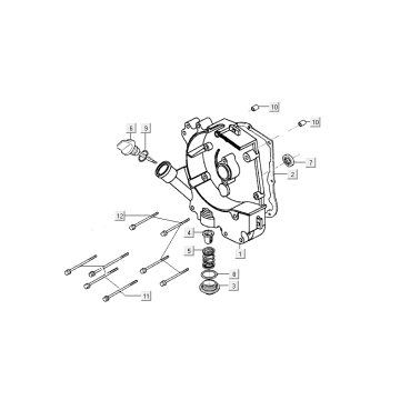 Skrzynia korbowa Kymco Agility Delivery 4-suwowa euro4 czarna