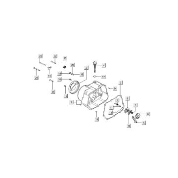Skrzynia korbowa prawa Kymco Nexxon 4-suwowy ciemnoszary