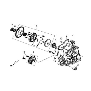 Pompa oleju skrzyni korbowej połowa prawa Sym Tonik