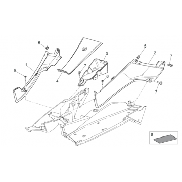 Korpus centralny I Aprilia SR 50 H2O ie+carb 2004-2009