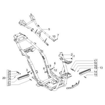 Podwozie/rama Gilera Runner 200cc VXR 4-suwowy 2006