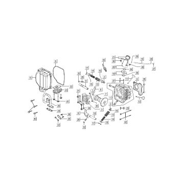 akcesoria do cylindrów Kymco Super8 4-suwowy z 2009 czarny
