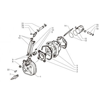 Cylinder Beta ARK-RR LC czerwony 2006 2-suwowy