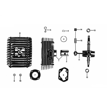 Siłownik - wał korbowy Zundapp KS 50 530-500 i 510
