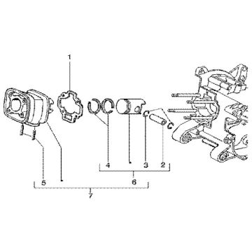 Cylinder i tłok Gilera Runner 180cc FXR 2-suwowy