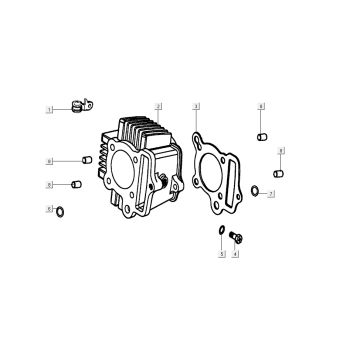 Cylinder Kymco K-Pipe 4-suwowy Biały