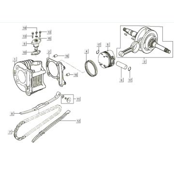 Cylinder Kymco Like 200i Biały