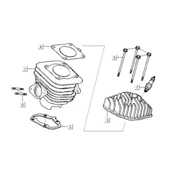 Cylinder Kymco Yup 2t ac niebieski