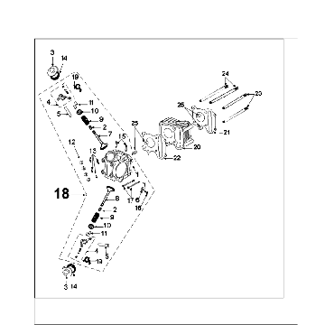 Cylinder Peugeot Speedfight 4 4-suwowy Czerwony/Czarny