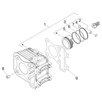 Cylinder Piaggio Zip 2000 4-suwowy AC