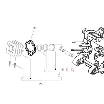 Cylinder Vespa Primavera 2-suwowy