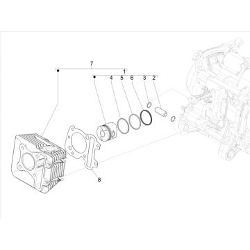 Cylinder Vespa Primavera 4-suwowy 3V (Euro5 wtrysku IGET) 