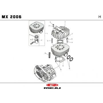 Cylinder Rieju MX niebieski 2010 2-suwowy