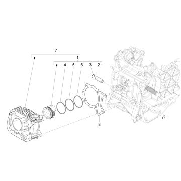 Cylinder Vespa Sprint 125 4T 3V IE ABS E5 2021 (EMEA)