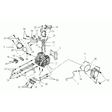 Głowica cylindrów SYM VS 125 Euro3