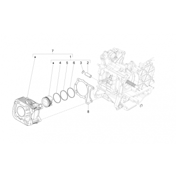 Cylinder Vespa Primavera 4-suwowy 3-zaworowy (euro4 wtrysku iget)
