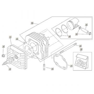 Cylinder+tłok Aprilia Habana 2t (silnik Aprilia) 1999 - 2004
