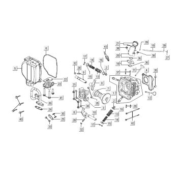 części cylindra Kymco Agility RS 4-suwowy biały 09