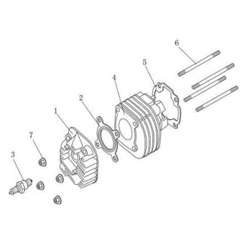 Głowica cylindra AGM Venom biała