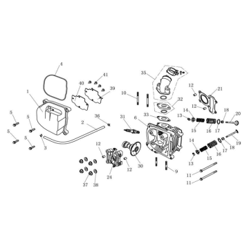 Głowica cylindra China Ape50 biały