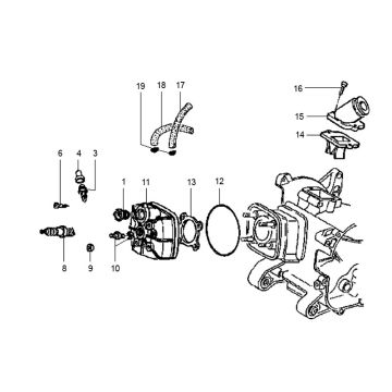 Głowica cylindrów Gilera Runner 98-2005 2-suwowy
