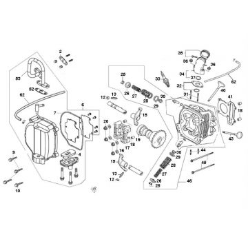 Głowica cylindra GY6 10/12 cala (EURO 2; na 2018 r.)