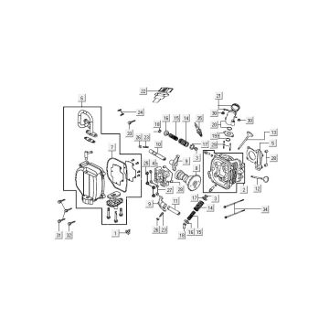 Głowica cylindrów Kymco Agility FR 12" 4-suwowa euro4 czarna