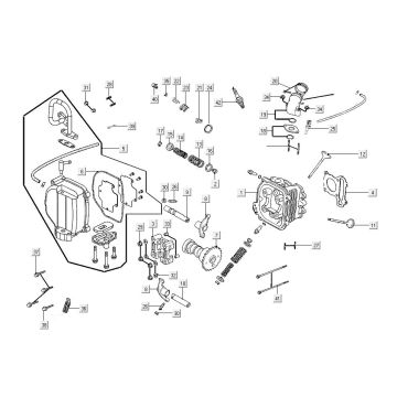 Głowica cylindrów Kymco Carry 4-suwowy wtrysk euro4 połysk czarny