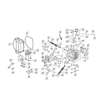 Głowica cylindra Kymco City 16' 4-suwowy czarny