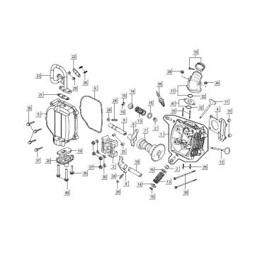 Głowica cylindra Kymco New Dink 4-suwowy ciemnoszary