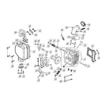 Głowica cylindra Kymco People S 4-suwowy szary mat