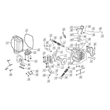 Głowica cylindra Kymco Vitality 4t ac diamond-czarna