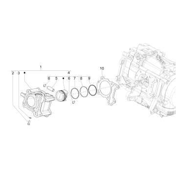 Cylinder Piaggio Medley 125 ABS E5 2021-2022 (EMEA)
