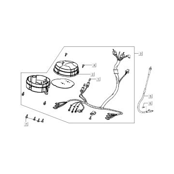 kabla licznika kabla Kymco Sento 4-suwowy Czarny