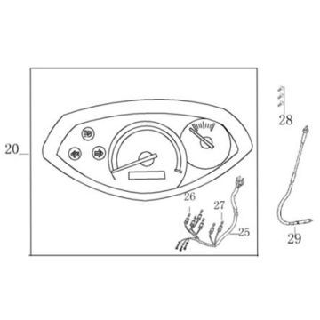 Kokpit-Teller AGM SP50 ciemnoniebieski