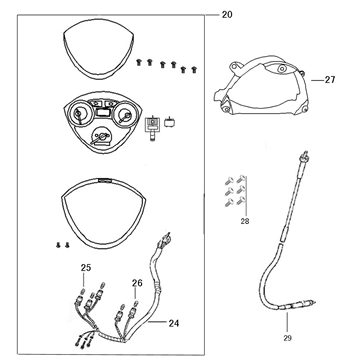 Kokpit-Teller AGM VX50s pomarańczowy