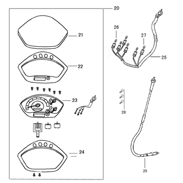 Kokpit-Teller Rover GT 125cc czarny