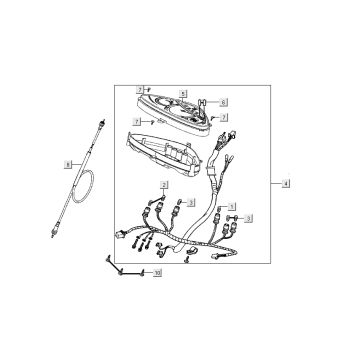 Kokpit - kabel Kymco People S 4-suwowy granatowy